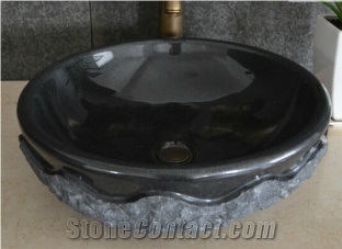 Black Marble Stone Sinks Basins Vessel Sinks