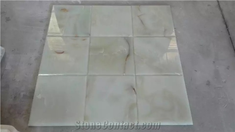 Ice White Onyx Tiles Background Tiles