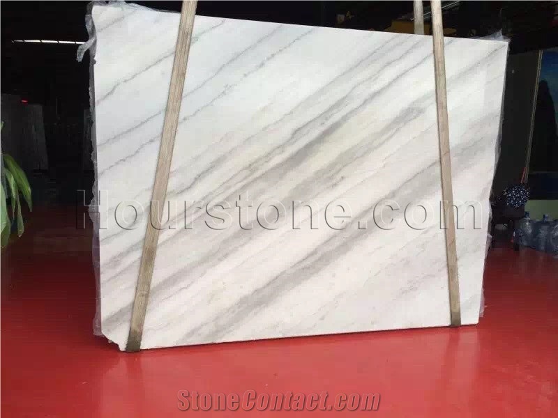 Guangxi White Marble with Grey Vein Slabs & Tiles