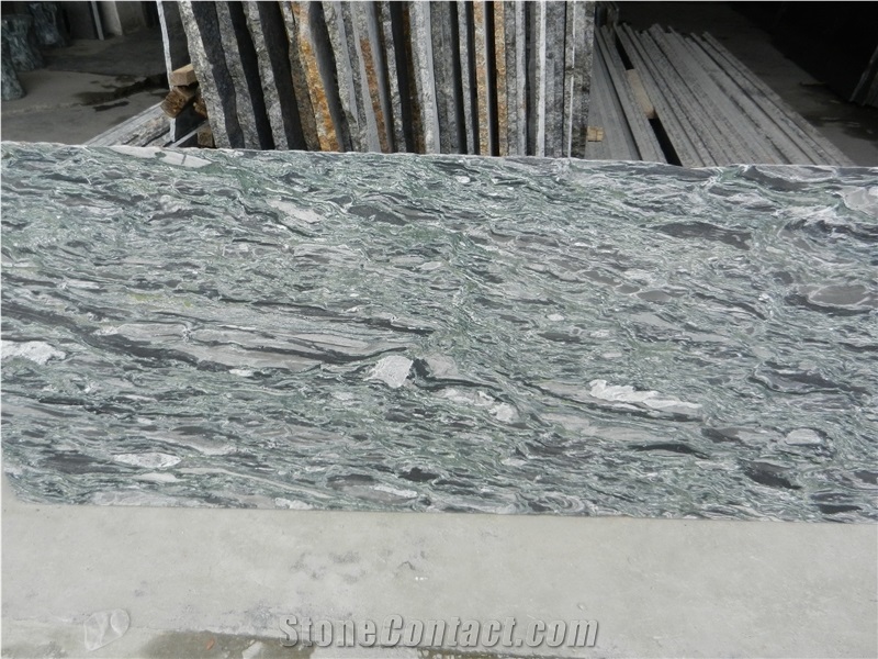 New Polished Sea Wave Green Granite Tile & Slab and Granite Floor Tiles