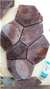 Brown Dark Basalt Flagstone Pattern for Paving