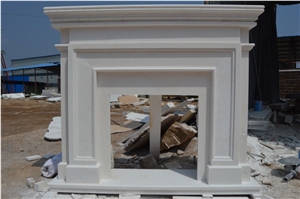 Simple White Marble Carving Fireplace Mantel Best Price