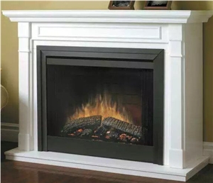 Simple White Marble Carving Fireplace Mantel Best Price