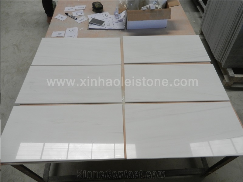 Bianco Dolomiti Marble Tile, Grade a White Marble Tiles for Walling/Flooring /Bianco Dolomite