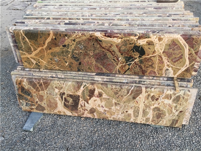 New Rain Forest Brown Marble Slabs & Tiles, Brown Polished Marble Floor Covering Tiles, Walling Tiles