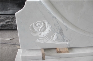 China White Jade Marble French Tombstones, Gravestones