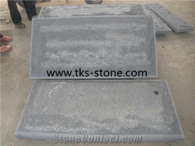 G654 Granite Mushroom Stone,China Dark Grey Granite Mushroom Wall Cladding,Padang Dark Granite Mushroomed Stone