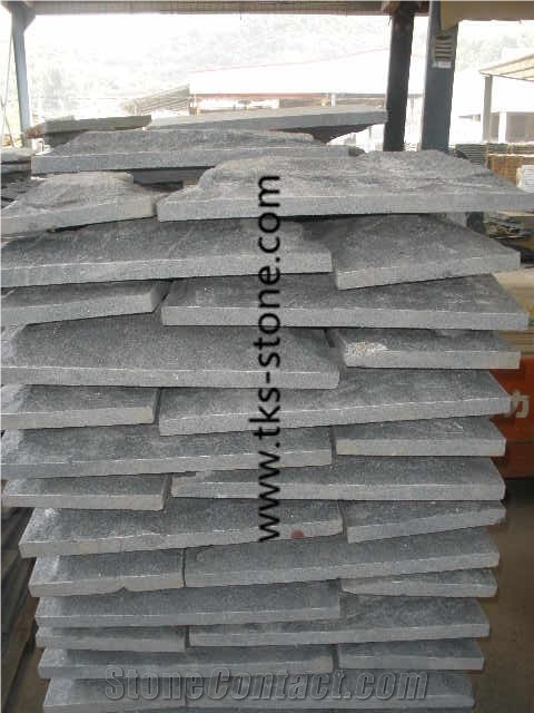 G654 Granite Mushroom Stone,China Dark Grey Granite Mushroom Wall Cladding,Padang Dark Granite Mushroomed Stone