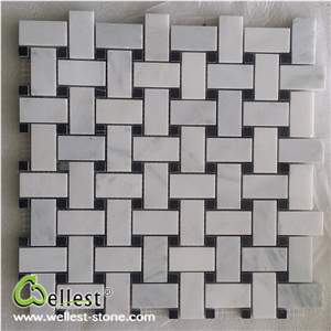 Building Materials Polished White Marble Bathroom Mosaic