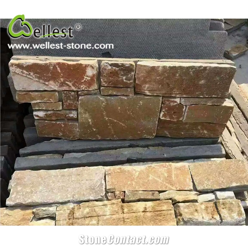 China Factory Cheap Rustic Slate Loose Stacked Stone for Wall Tile