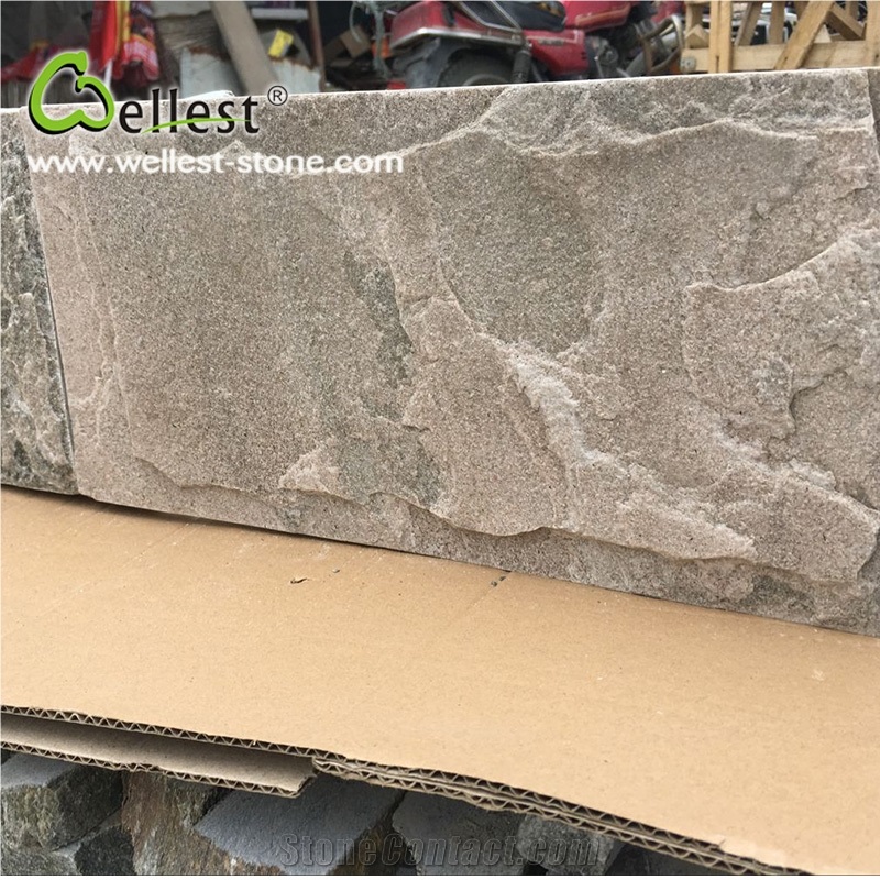 China Natural Good Price Quartzite Mushroom Stone for Wall Tiles