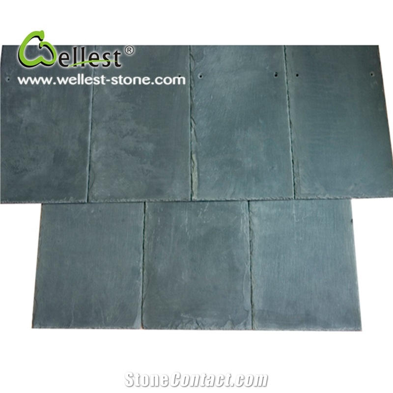 China Natural Green Color Split Edge Good Price Slate Roof Tile
