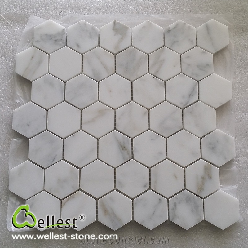 China Suppplier Natural Polished Marble Bathroom Mosaic for Walling