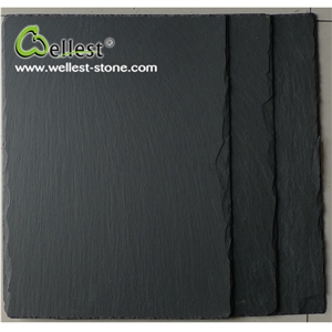 Factory Manufacture Natural Black Slate Cheap Roof Tiles with Split Edge