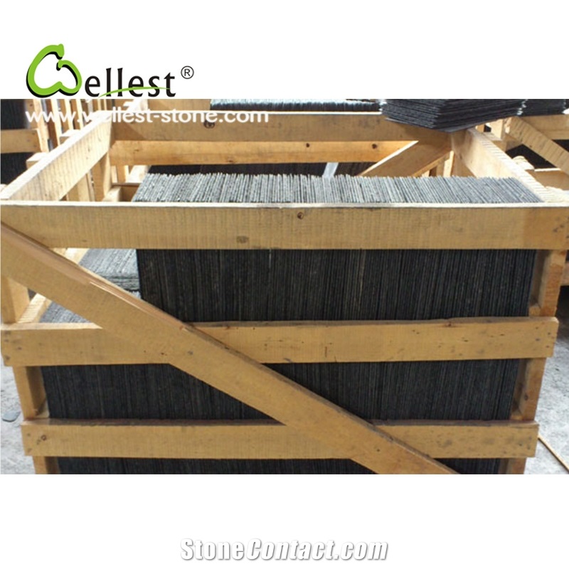 Factory Manufacture Natural Black Slate Cheap Roof Tiles with Split Edge