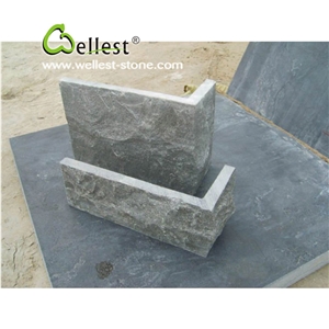 G603 Granite Mushroomed Wall Corner Stone, Chinese Light Grey Granite Mushroomed Wall Cladding Stone