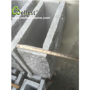 G603 Granite Mushroomed Wall Corner Stone, Chinese Light Grey Granite Mushroomed Wall Cladding Stone