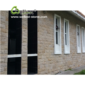 G682 Yellow Rusty Stone, Exterior Walling Chinese Yellow/Beige Mushroom Stone/Granite Tiles/Cladding Stone