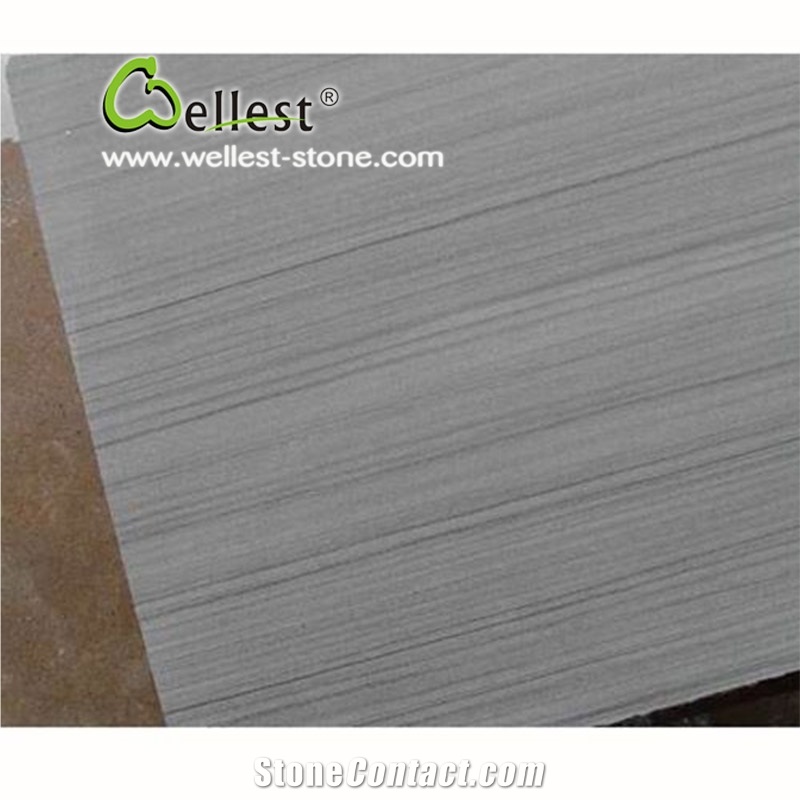 Grey Wood Grain Sandstone Tile & Slab for Floor Tiles, Sandstone Tiles