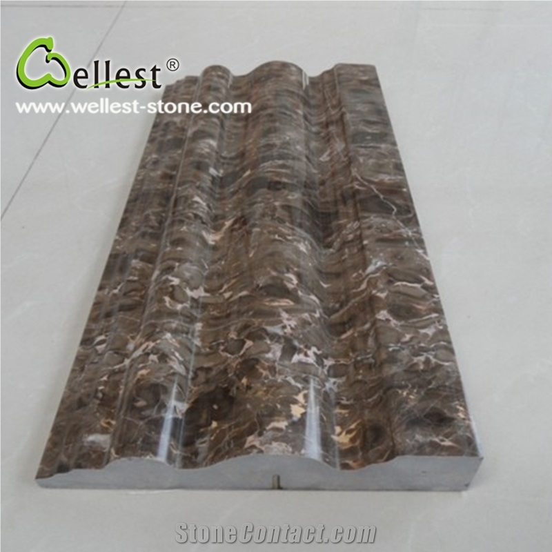 High-End Best Price Coffee Emperador Marble Border for Hotel