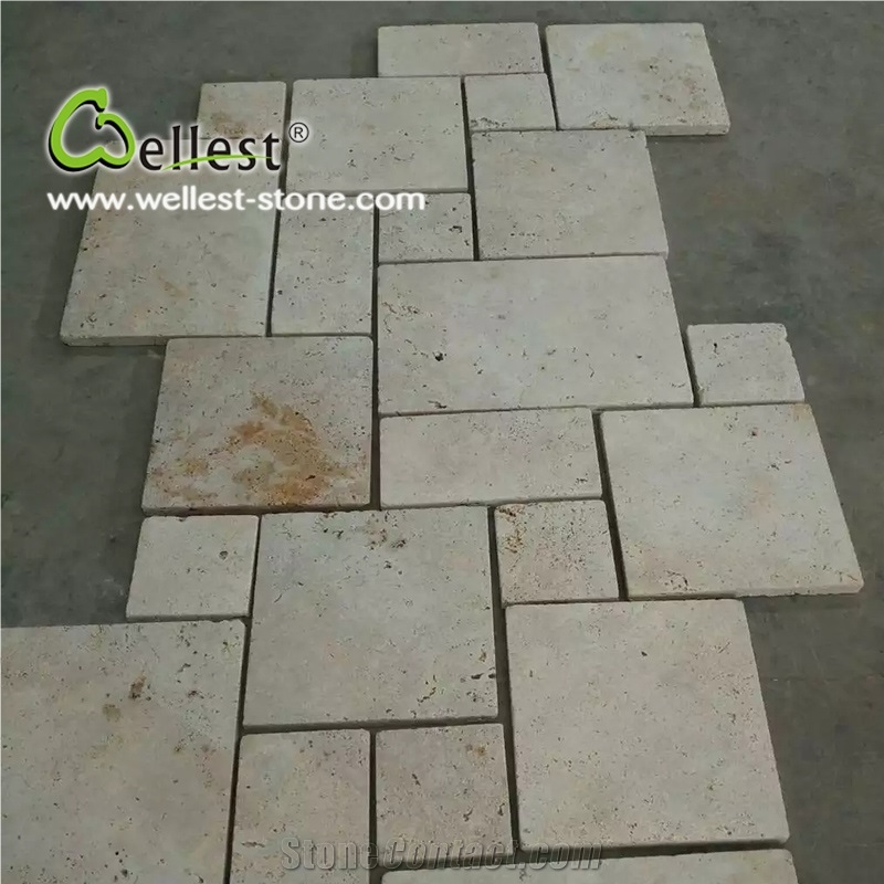 Hot Selling China Factory Good Price Beige Travertine Tile for Paving Floor