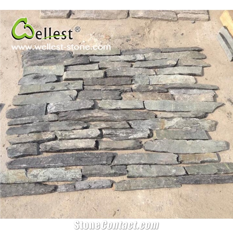 Hot Selling China High Quality Black Slate Loose Ledge Stone for Wall Decoration