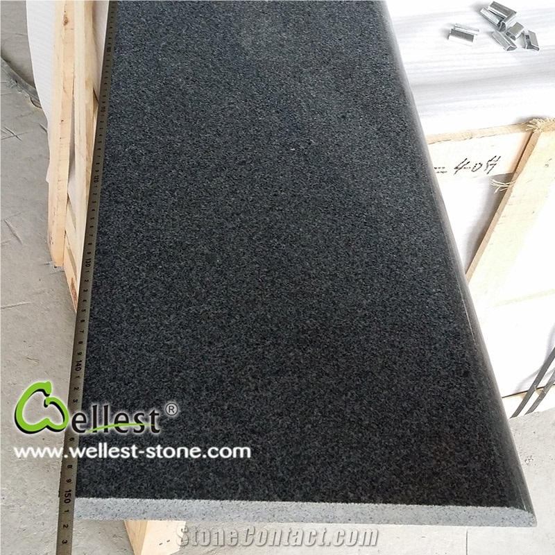 Hot Selling High Quality G654 Black Stair Treads with Half Bullnose Edge