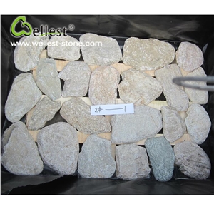 New Design Pebble Shape Natural Slate Loose Stacked Stone for Project