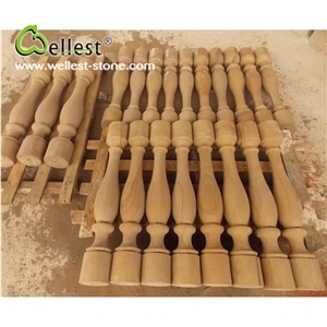New Design Yellow Sandstone Baluster with Honed Finished