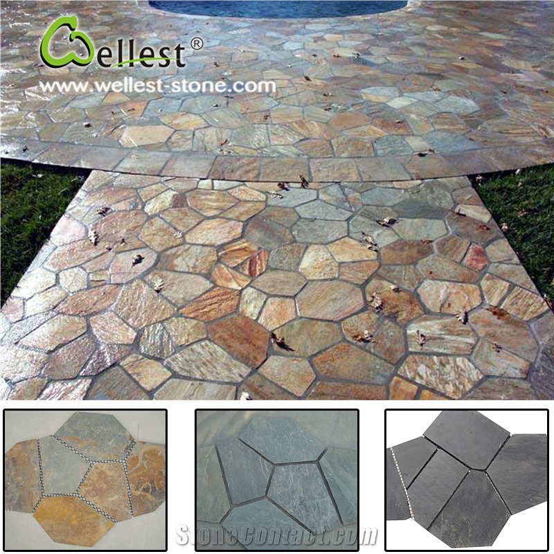 Wholesale Factory Best Price Rusty Slate Flagstone Pavers Garden Stone From China Stonecontact Com