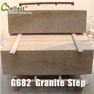 Wholesale Factory Best Price Yellow Granite Stair Treads, G682 Yellow Granite Stair Treads