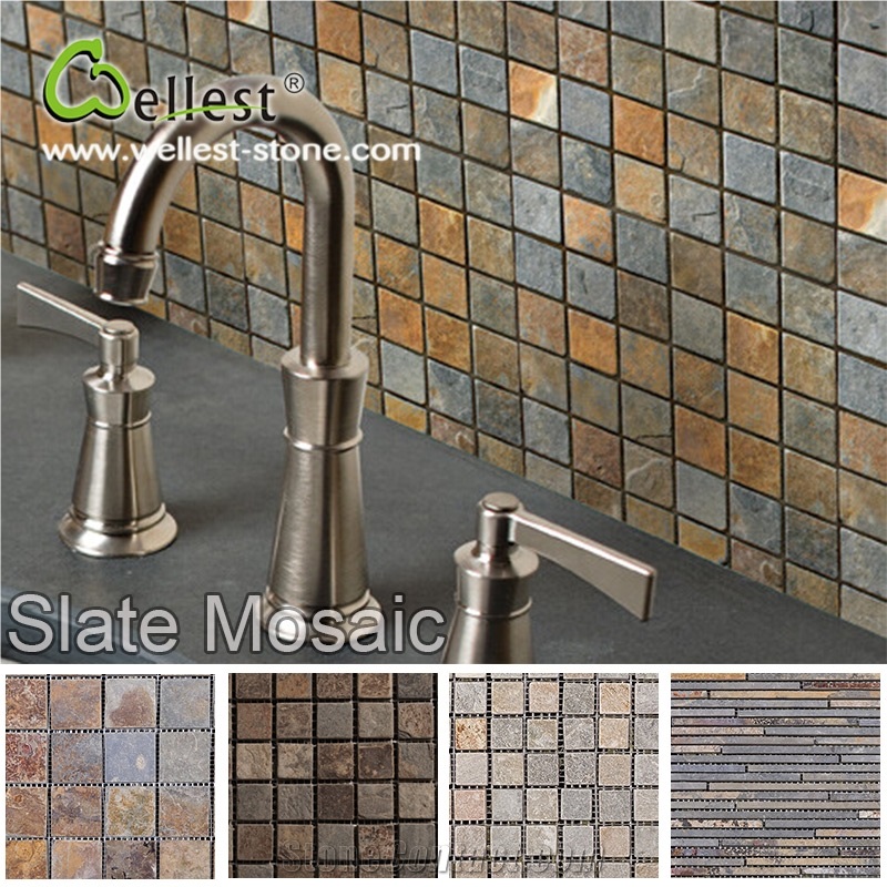 Wholesale High Quality Rusty Slate Mosaic for Background Wall