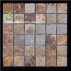 Wholesale High Quality Rusty Slate Mosaic for Background Wall
