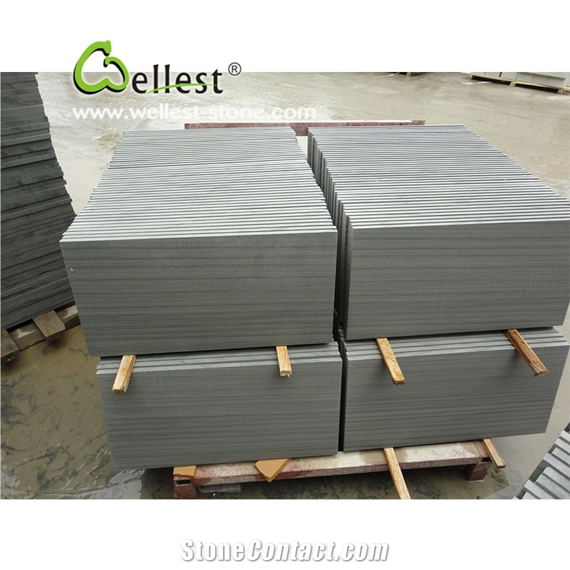 Wooden Grey Sandstone Slabs & Tiles,China Grey Sandstone