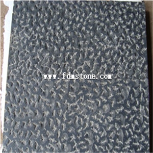 Chiselled Hainan Black Basalt Floor Tiles