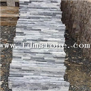 Grey Cloudy Marble Culture Stone Stack Wall Cladding,Manufactured Stone Veneer