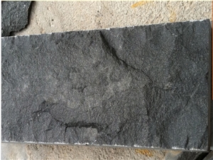 Mongolia Black Granite Natural Split Pavers,Mushroom Stone Cladding