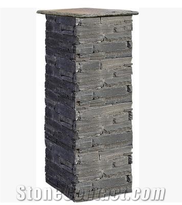 Rust Slate Pillar, Garden Gate Columns,Creative Columns Products,Stackable Column Blocks