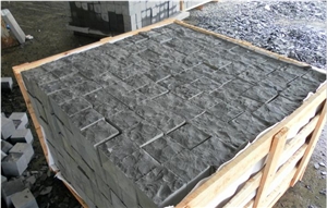 Xiamen Basalt Bushhammered Flagstone,Random Stone Paver, Black Grey Landscaping Paver