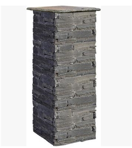 Yellow Slate Cement Pillars Cement Pillars Design Cement Stone Gate Post,Slate Column