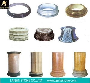 China Brown Marble Roman Column Bases High Quality