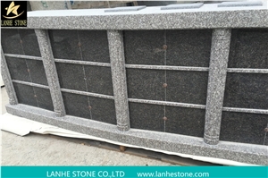 China G603 Granite Cremation Columbarium,Shanxi Black Stone Niches Urns Columbariums,Cemetery Mausoleums Crypts Design