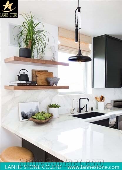 China Quartz Stone Slabs,Great Fit for Kitchen Countertop,Make Mealtime Better,A Cozy Kitchen with More Fun,Resistant to Stains,Heat and Scratches