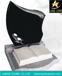 Chinese Grey Granite Tombstone Design