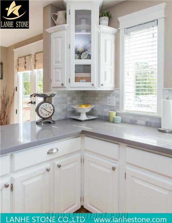 Kitchen-Counter Upgrade,A Cozy Kitchen with Easy-Care Quartz Stone Countertop,Minus the Maintenance