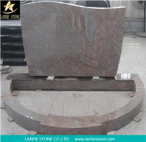 Multicolor Red Granite Monuments, Western Style Tombstone Wholesale