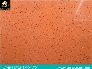 Orange Quartz Stone for Pre-Fabricated Kitchen Counter Top with Iso/Sgs Certificate,Top Quality and Service