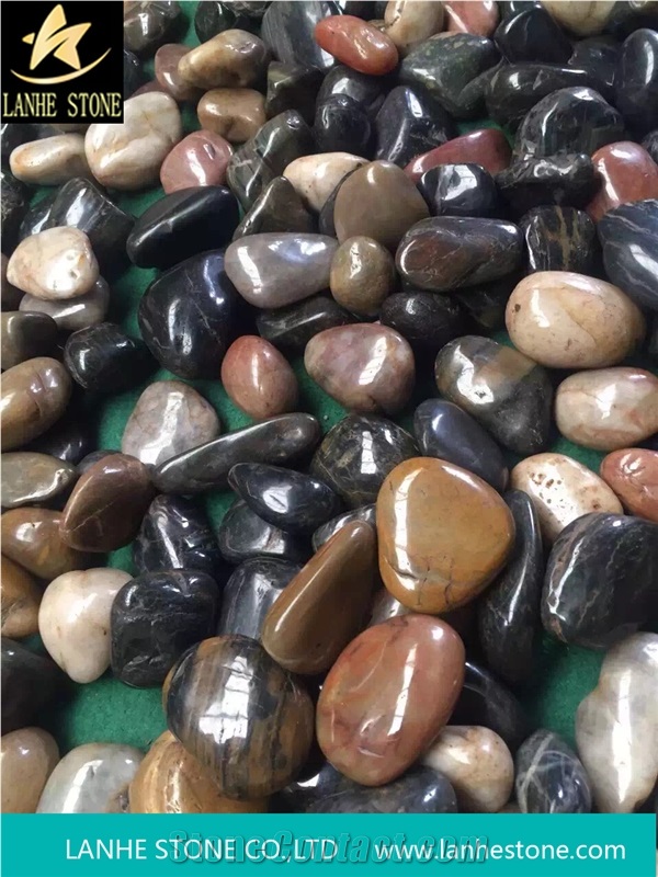 Pebble Stone Black Polished Pebbles