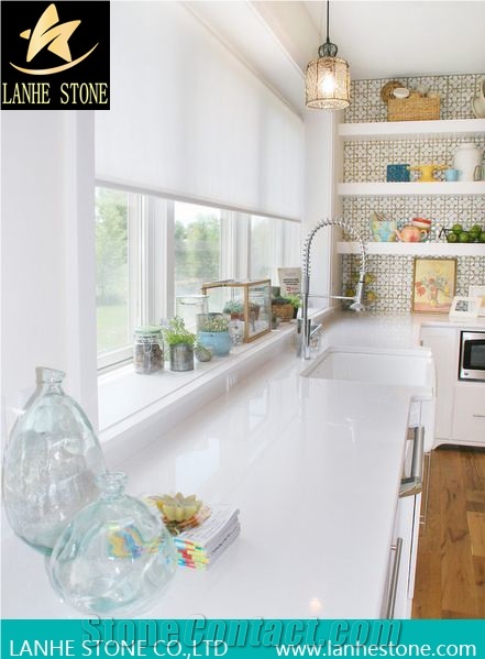 Quartz Stone with Bright Surface,Avoid Quick Changes in Temperature,Hard Pressure or Scratching a Cozy Kitchen with More Light,More Function