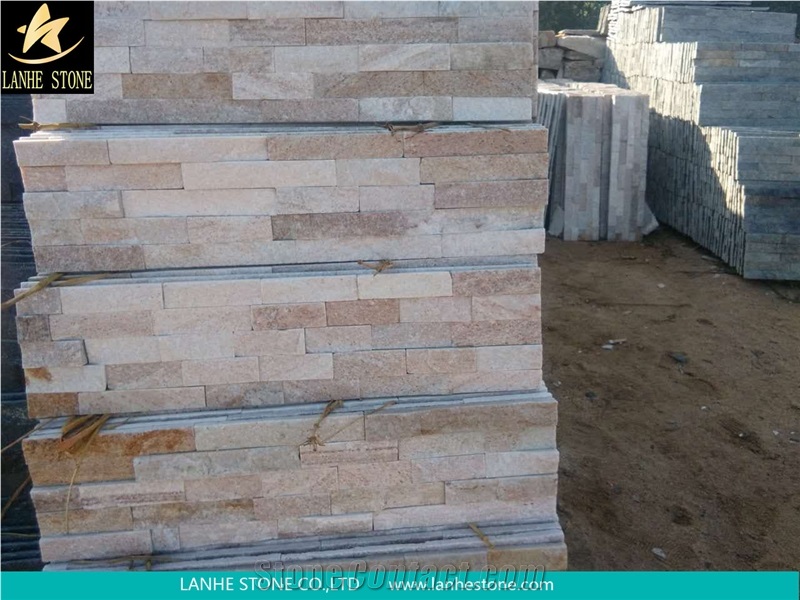 Yellow Beige Cultured Stone,Wall Cladding,Cheap Chinese Wall Stone Panel